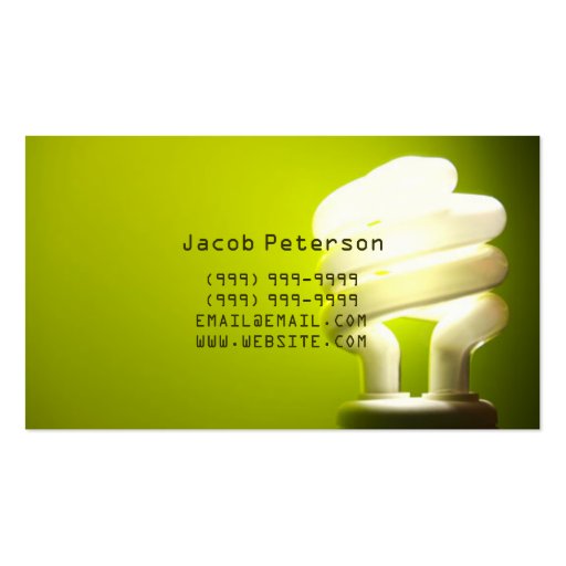 Electrician  Electric Electricity Construction Business Card Template (back side)
