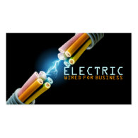 Electrician Electric Electricity Light Shock Wire Business Cards