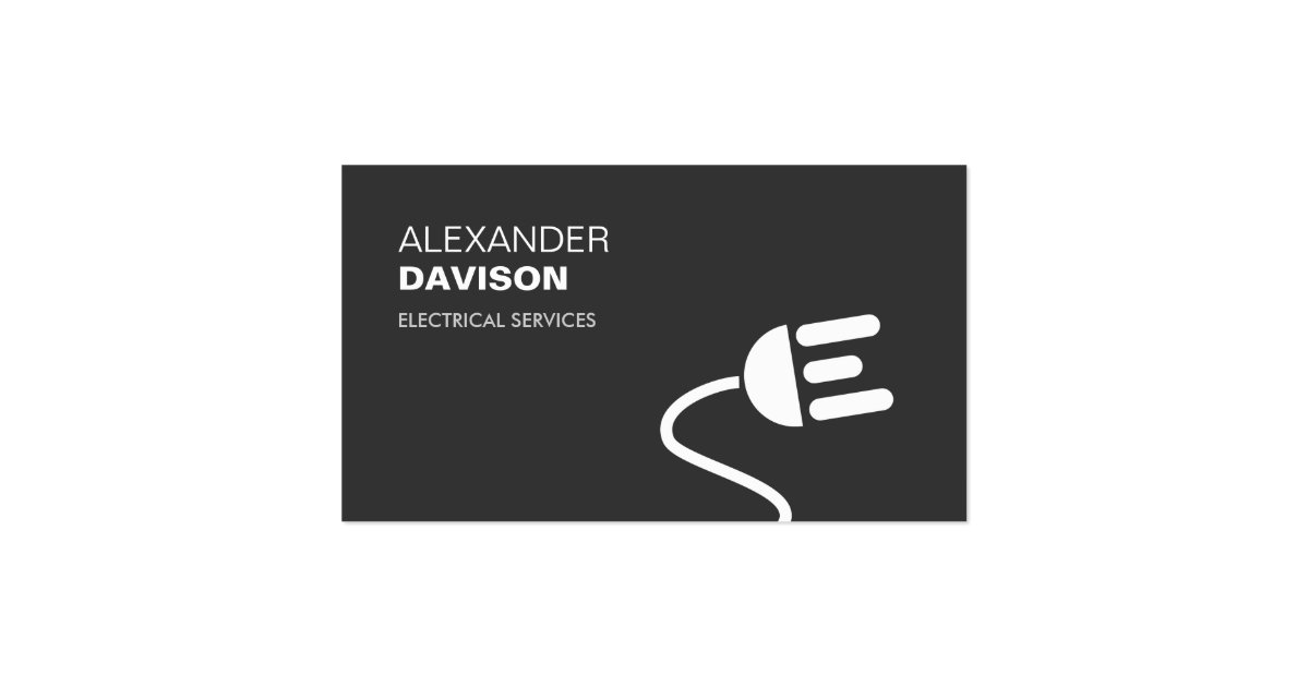 ELECTRICIAN LOGO MODERN BUSINESS CARD I | Zazzle