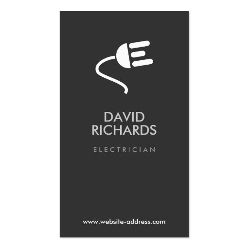 ELECTRICIAN LOGO MODERN BUSINESS CARD III (front side)