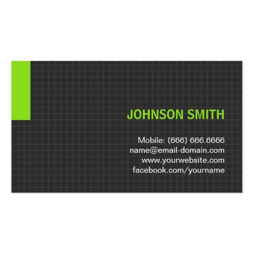 Electrician- Multiple Purpose Green Business Cards (back side)