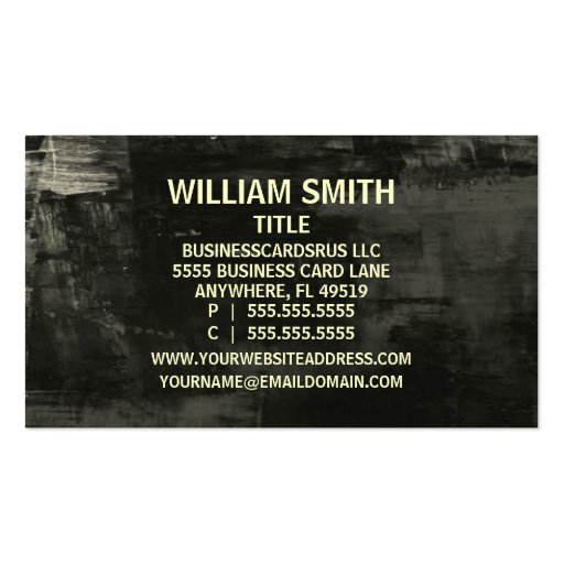 Electrician Rustic Business Card (back side)