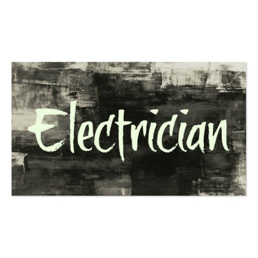 Electrician Rustic Business Card (front side)