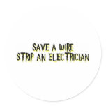 Electrician Round Stickers