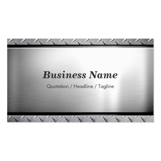 Electrician - Stylish Platinum Look Business Card Template (back side)
