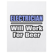 Electrician...Will Work For Beer Flyer
