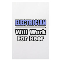 Electrician...Will Work For Beer Stationery Design