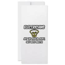 Electricians...Regular People, Only Smarter Custom Rack Card