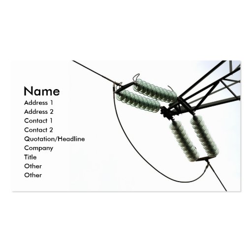 Electricity Business Card Template (front side)