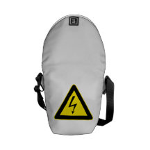 Electricity Warning Sign Courier Bags
