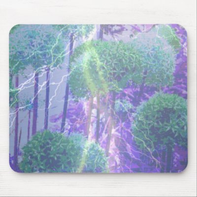 Electrified Allium Mouse Mat by gertiee