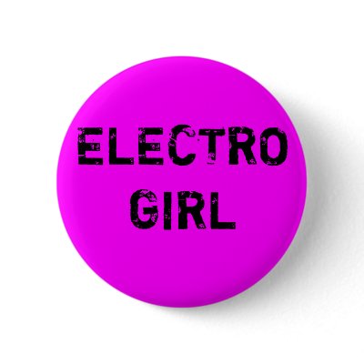 electro girl Button by lindapindapindonga
