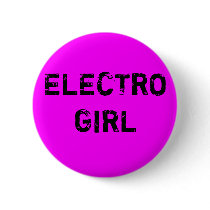 electro girl Button