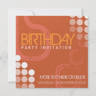 Electro Grunge Dance Party Birthday Invitation