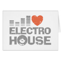 Electro House Greeting Card
