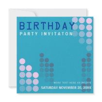 Electro House Party Birthday Invitation