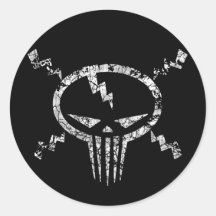 Electro Skull Sticker