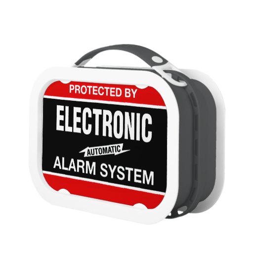 Electronic Alarm System Black yubo Lunch Box Lunchbox | Zazzle