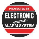 Electronic Alarm System stickers