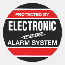 Electronic Alarm System Sticker
