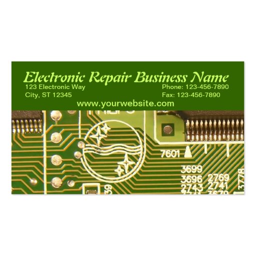 Electronic Business Card (front side)