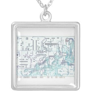 electronic circuit board personalized necklace