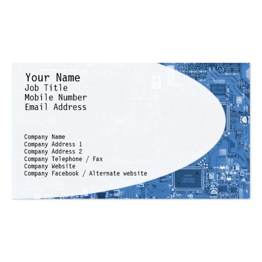 Electronic Circuits Blue Business Card