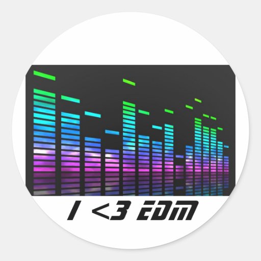 Electronic Dance Music sticker Zazzle