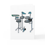 electronic drum set greeting cards