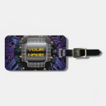 Electronic Motherboard Circuit Luggage Tag