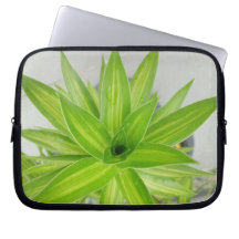 Electronics Bag Laptop Sleeves Green Flower Leaf