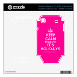 [Dancing crown] keep calm because it's holidays  Electronics Skins Samsung Galaxy S Decal