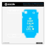 [Crown] keep calm and love life; [Love heart]  Electronics Skins Samsung Galaxy S Decal