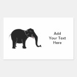 Elefante de risa negro pegatina