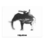 Elefante del aerosol de la plantilla tarjeta postal