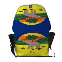 Elefante y palmera de Gold Coast en la bolsa de me Bolsa De Mensajeria