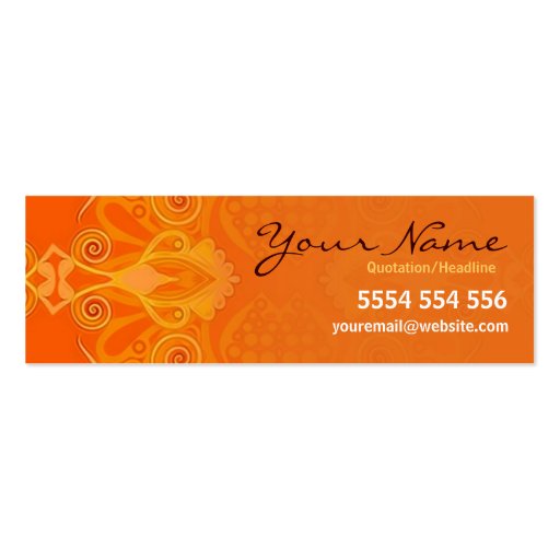 Elegan oRange mini Business Card (front side)
