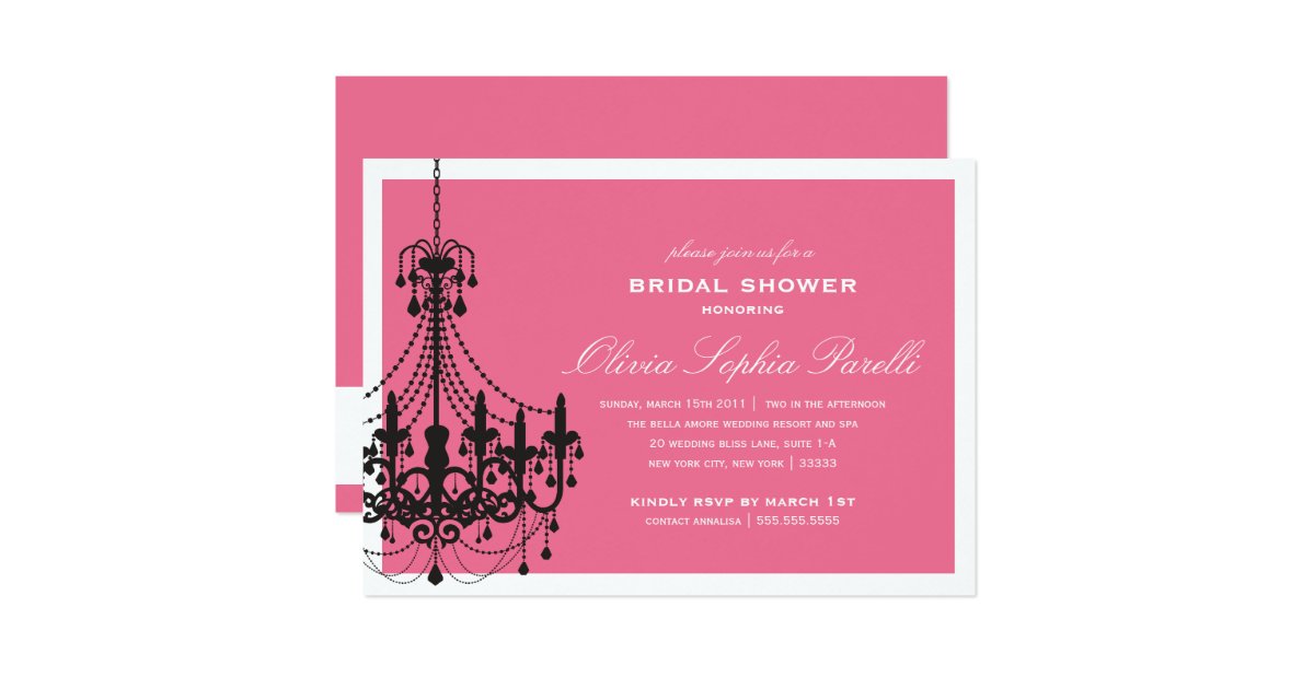 ELEGANCE BRIDAL SHOWER INVITATION Zazzle
