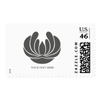 ELEGANCE FLOWER DESIGN SPA WELLNESS GREY ON WHITE POSTAGE