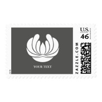 ELEGANCE FLOWER DESIGN SPA WELLNESS WHITE GREY POSTAGE STAMPS