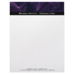 Elegance II · Fractal Art · Purple &amp; Black Customized Letterhead