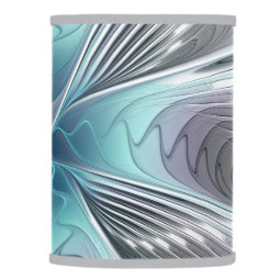 Elegance Modern Blue Gray White Fractal Art Flower Lamp Shade Zazzle