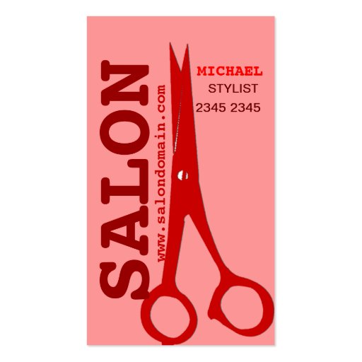 Elegance Modern Scissors Custom Business Card (front side)