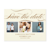 elegant save the date announcement postcard