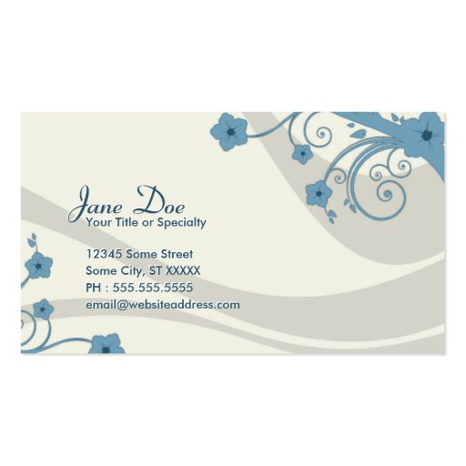 eleganceEssentials Business Card Template (front side)