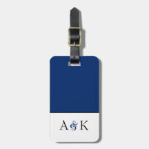 Elegancia del signo "&": Etiqueta azul marino del 