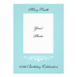 Elegant 100th Birthday Photo Invitation