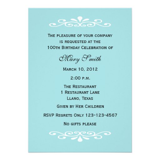 Elegant 100th Birthday Photo Invitation