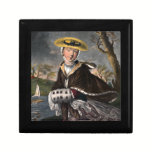 Elegant 18th Century Lady with Ermine Muff gift boxes