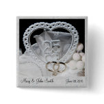 Elegant 25th Wedding Anniversary Button